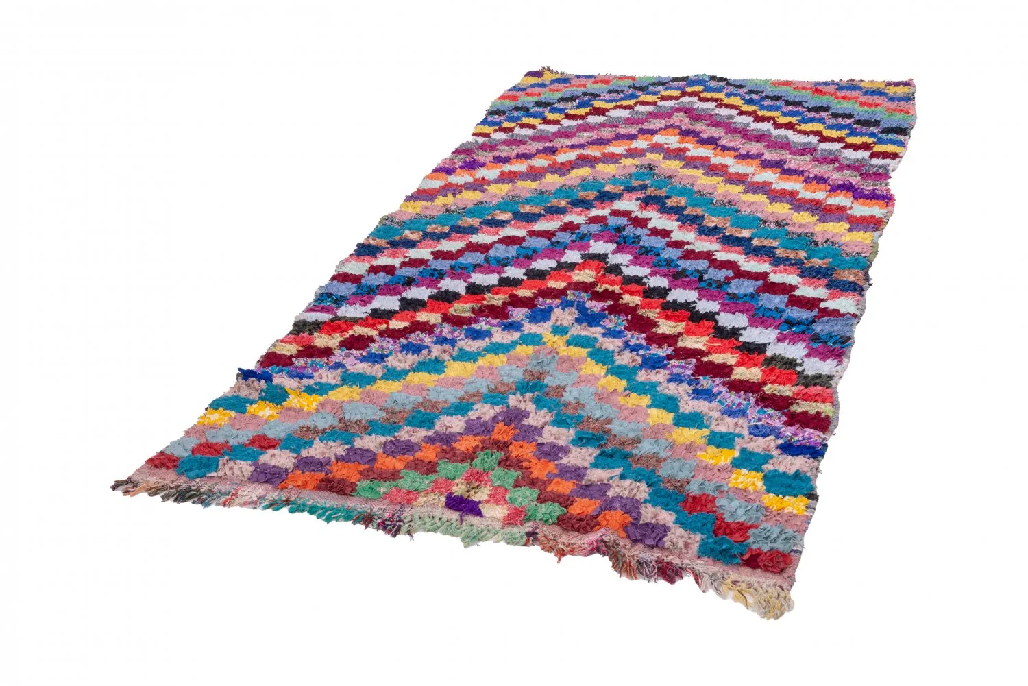 Tappeto Berberi Dal Marocco Boucherouite 245 x 125 cm