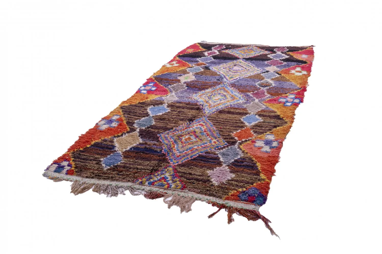 Tappeto Berberi Dal Marocco Boucherouite 285 x 145 cm