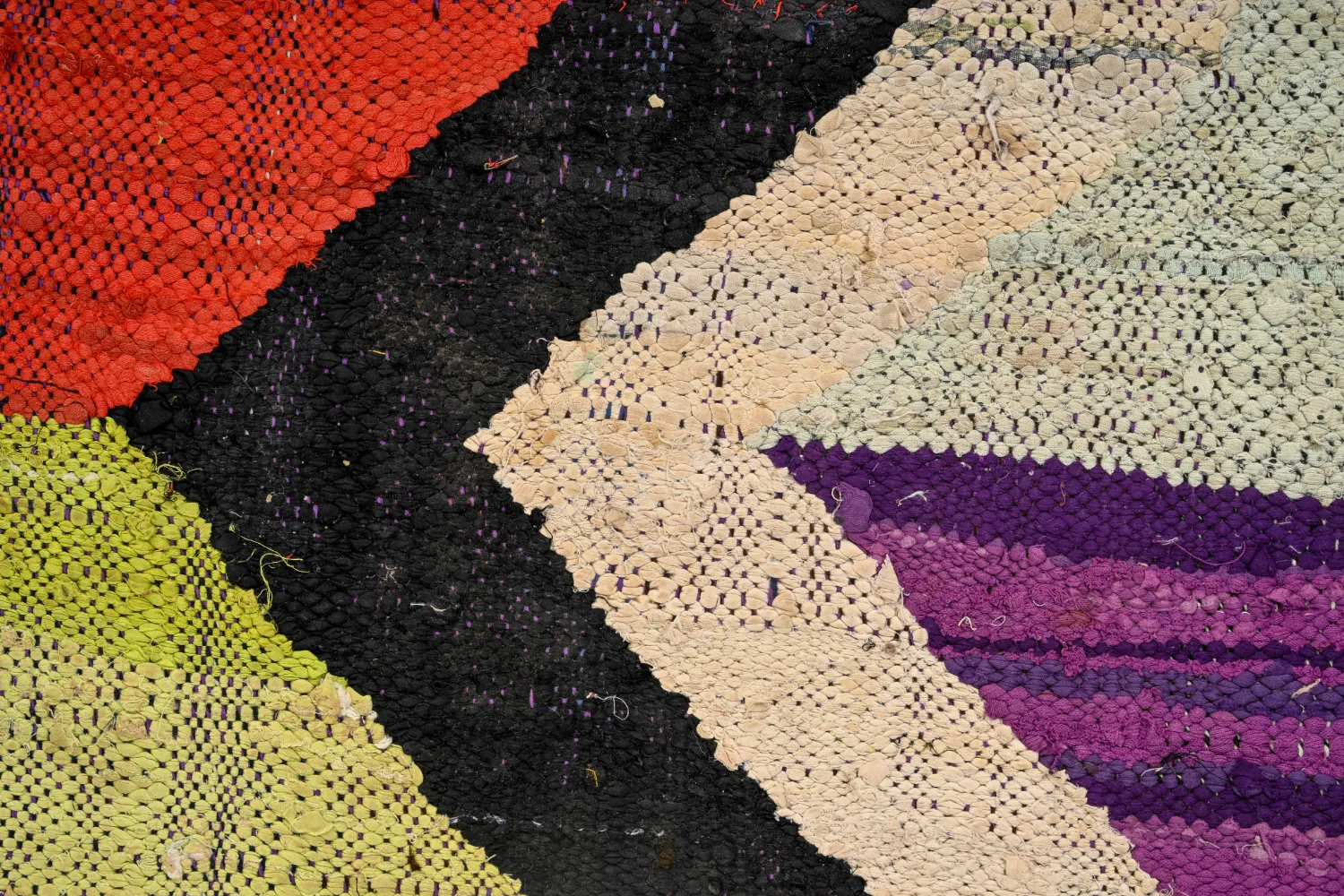 Tappeto Berberi Dal Marocco Boucherouite 135 x 245 cm