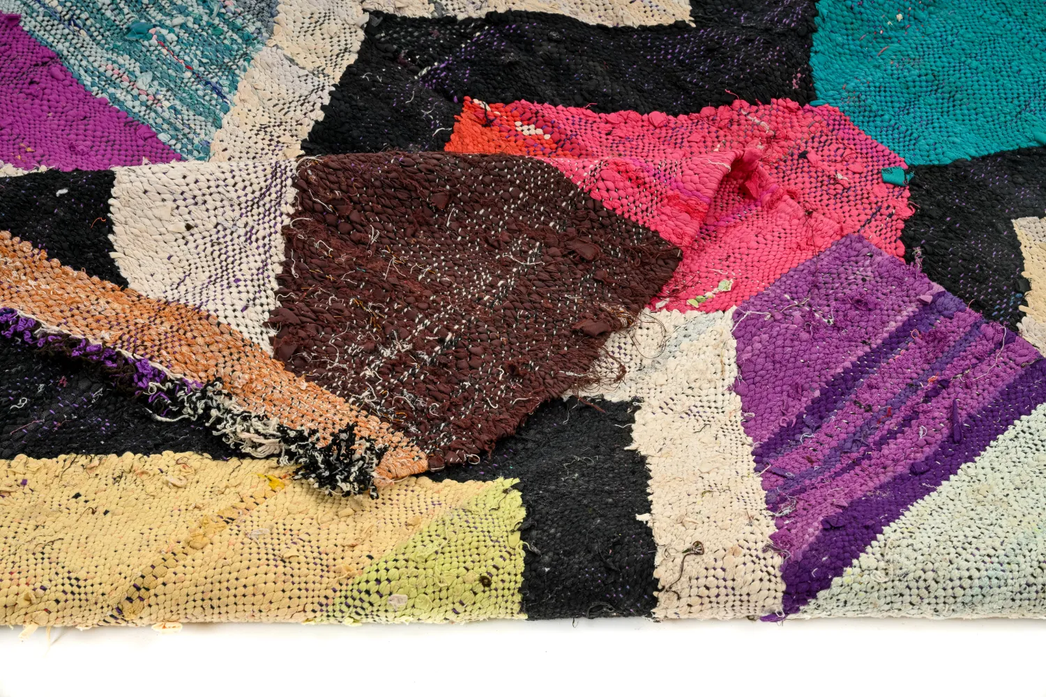 Tappeto Berberi Dal Marocco Boucherouite 135 x 245 cm