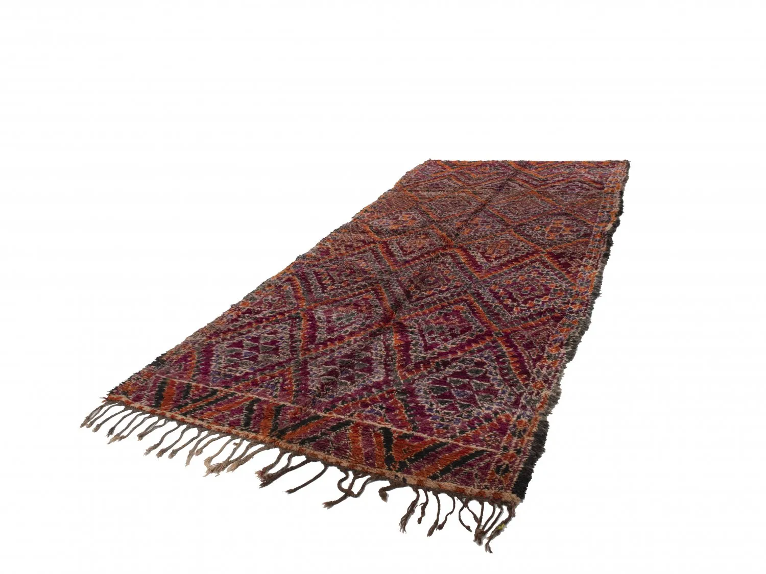 Tappeto Kilim In Stile Berbero Del Marocco Azilal Special Edition 390 x 180 cm