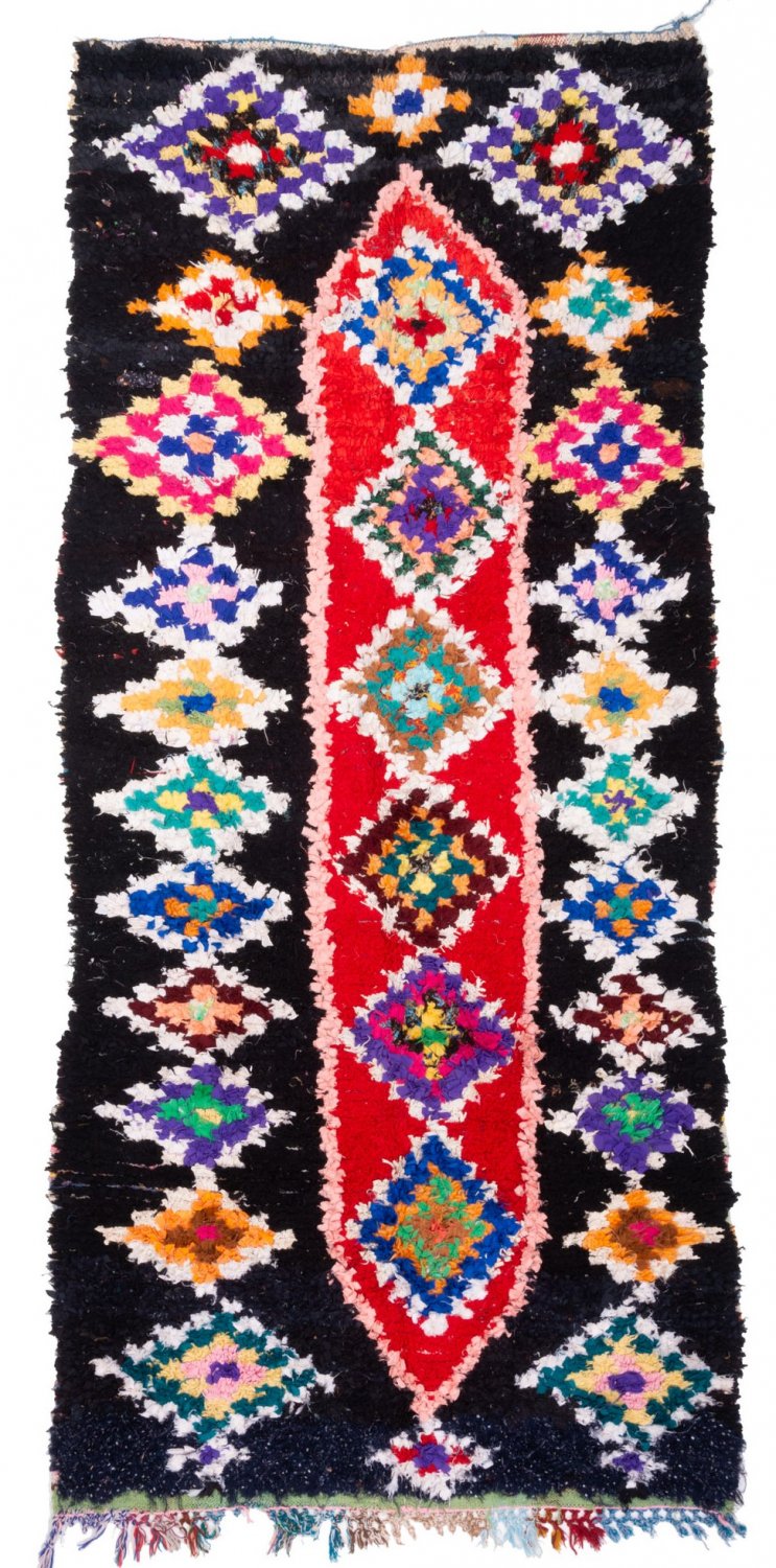 Tappeto Berberi Dal Marocco Boucherouite 290 x 125 cm