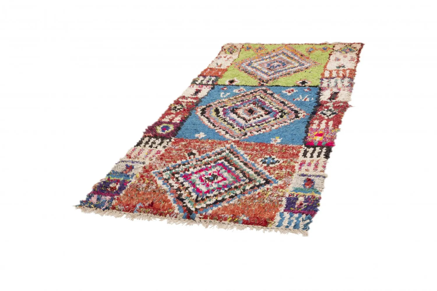 Tappeto Berberi Dal Marocco Boucherouite 205 x 100 cm