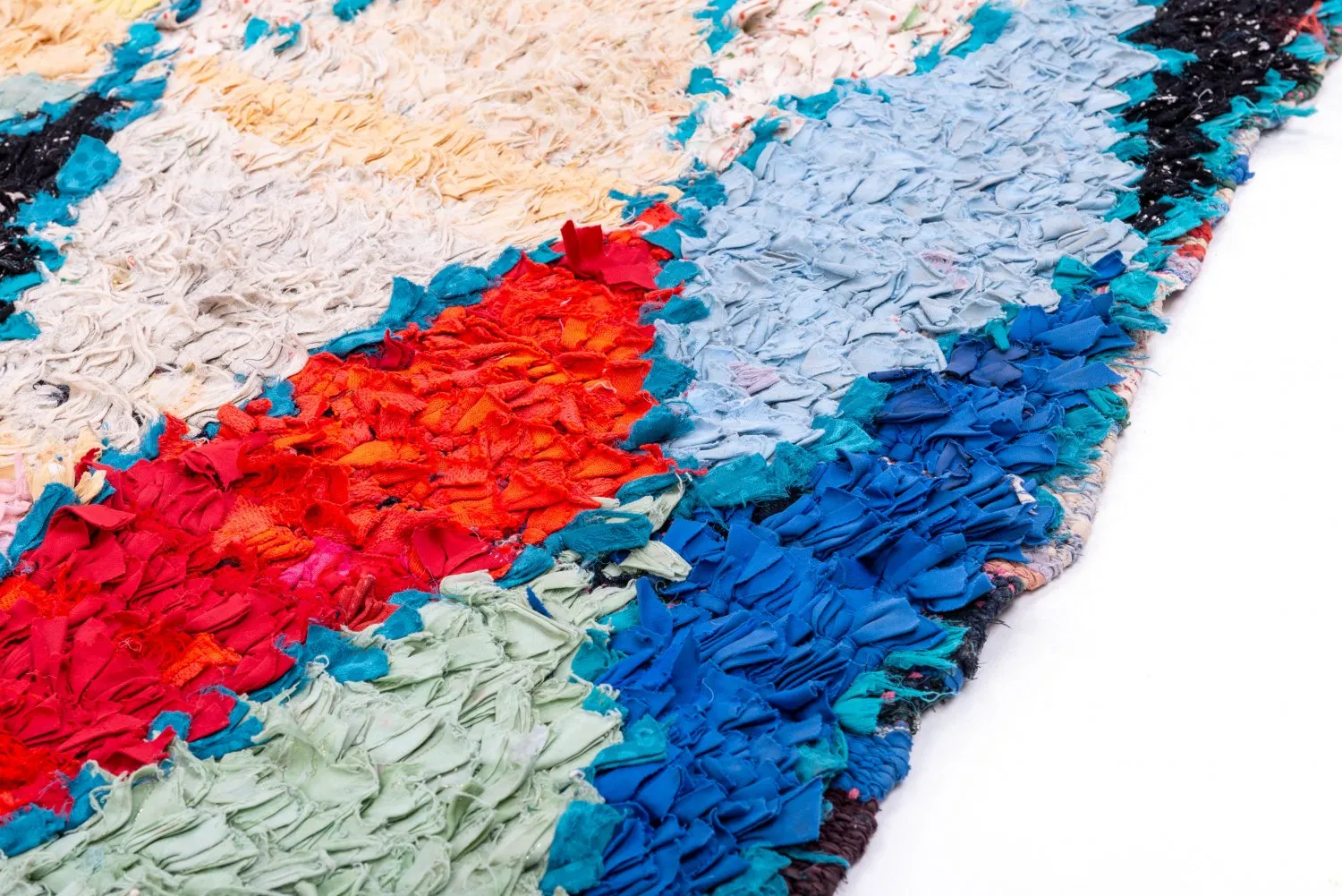Tappeto Berberi Dal Marocco Boucherouite 200 x 130 cm
