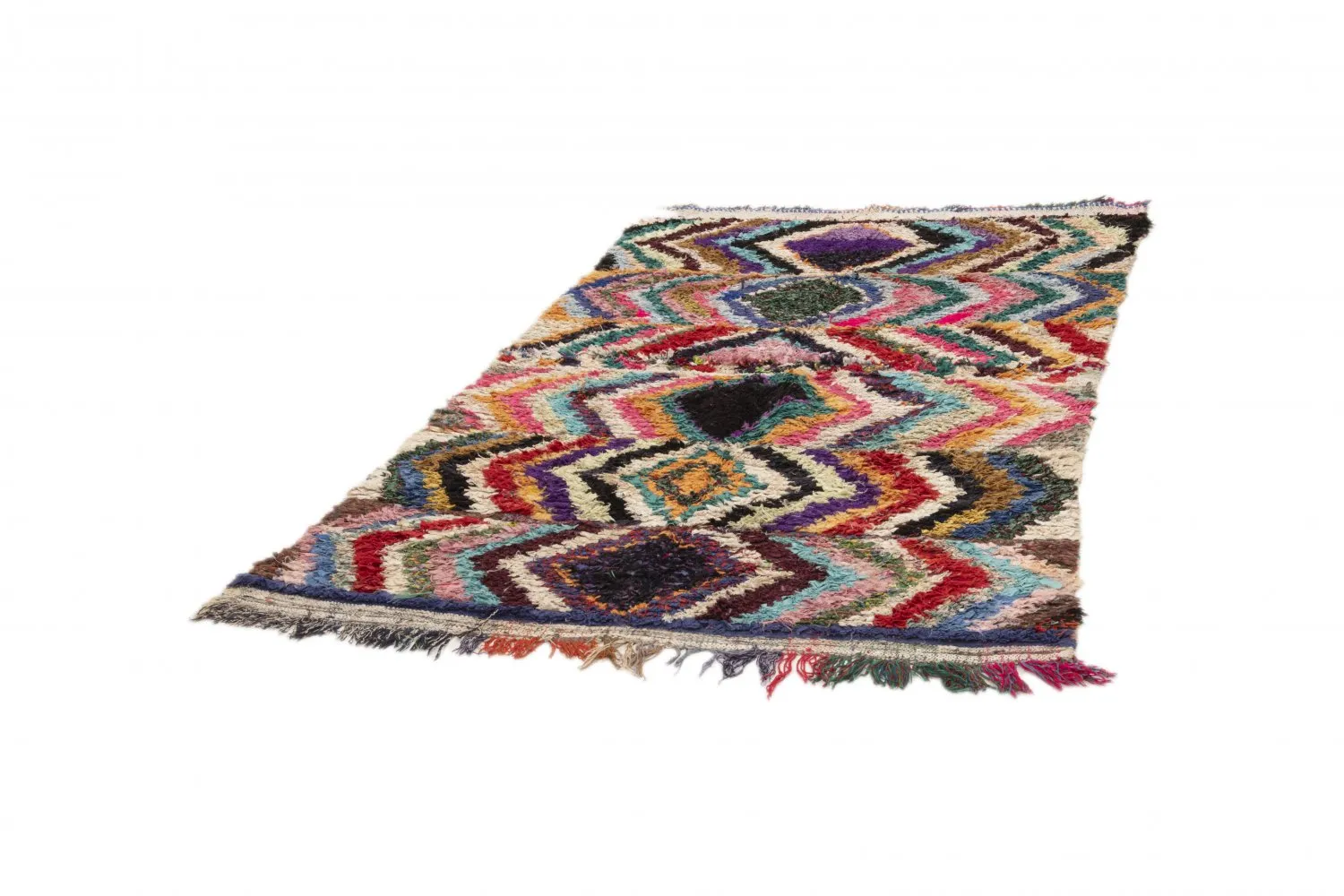 Tappeto Berberi Dal Marocco Boucherouite 235 x 145 cm