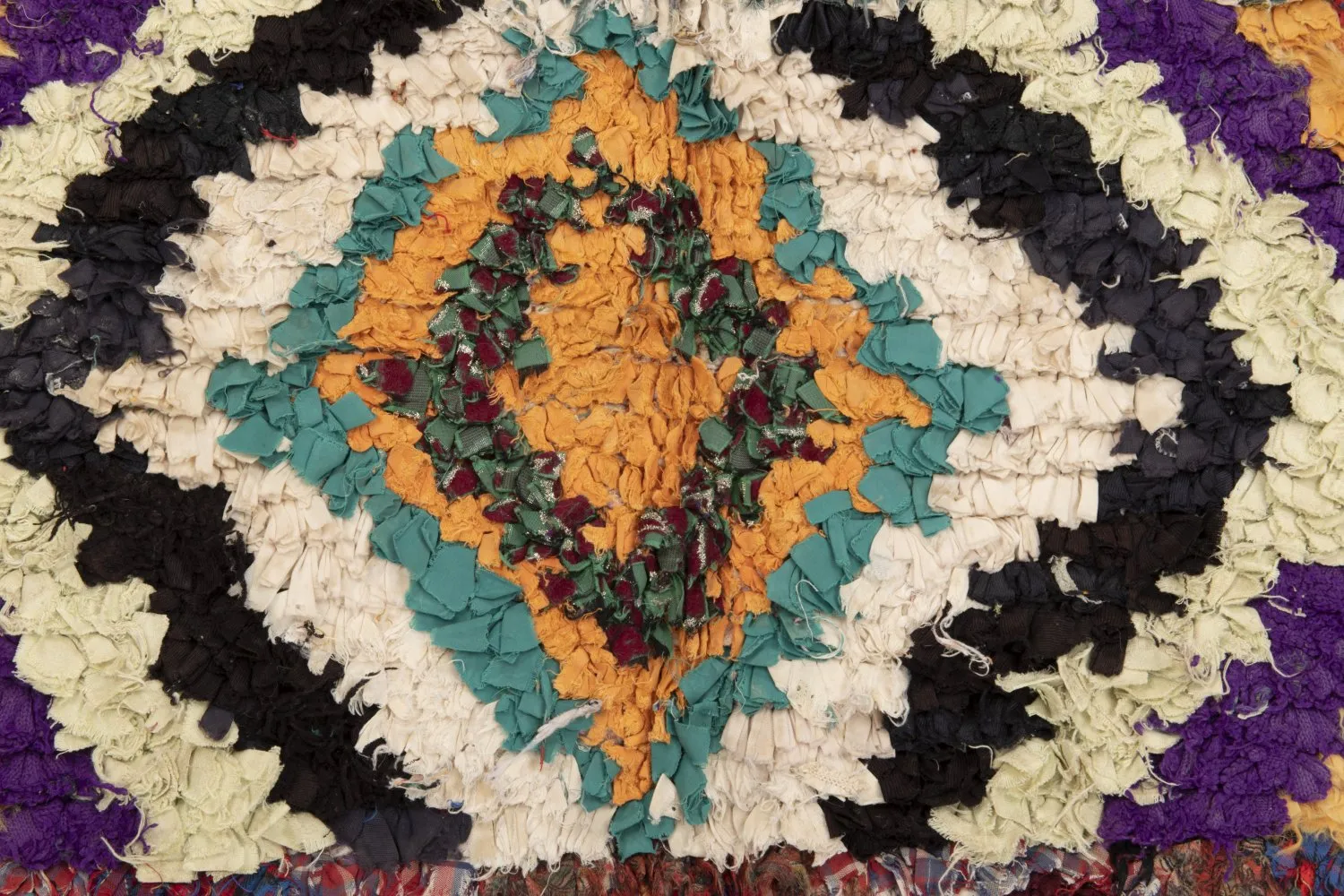 Tappeto Berberi Dal Marocco Boucherouite 235 x 145 cm