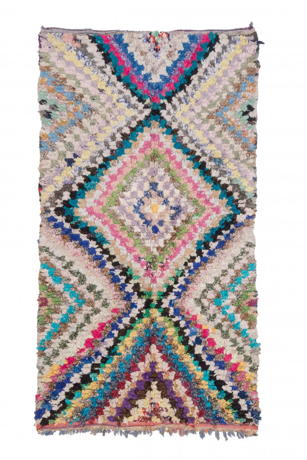 Tappeto Berberi Dal Marocco Boucherouite 265 x 140 cm