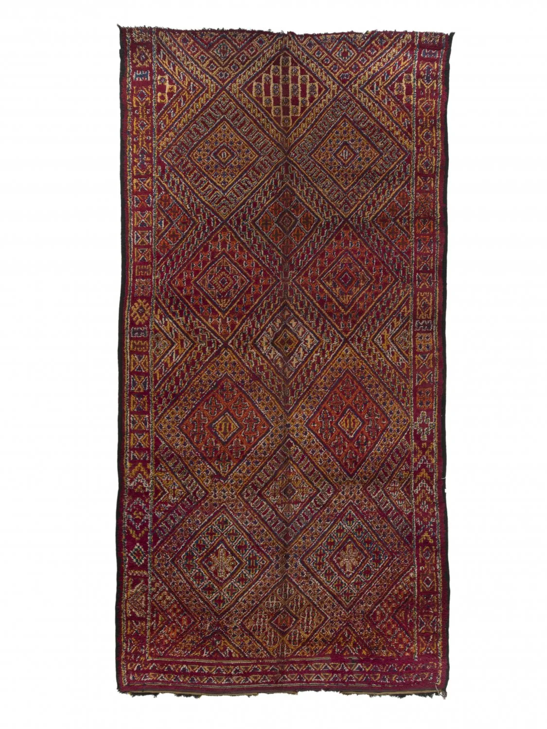 Tappeto Kilim In Stile Berbero Del Marocco Azilal Special Edition 440 x 220 cm