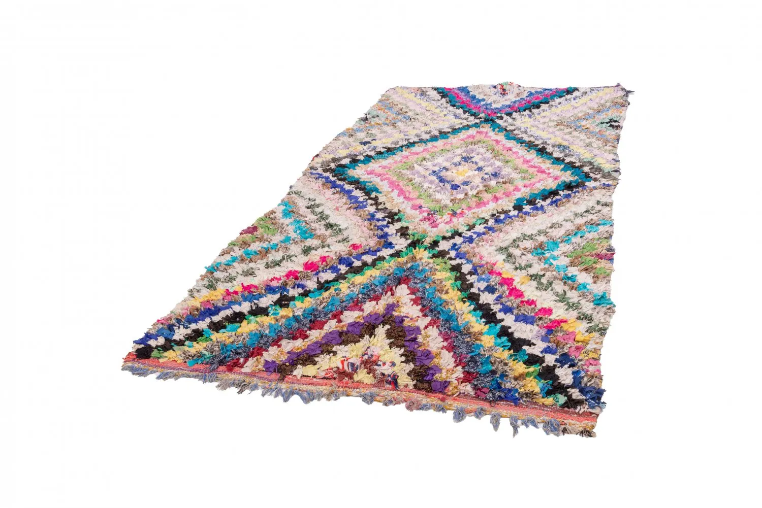 Tappeto Berberi Dal Marocco Boucherouite 265 x 140 cm