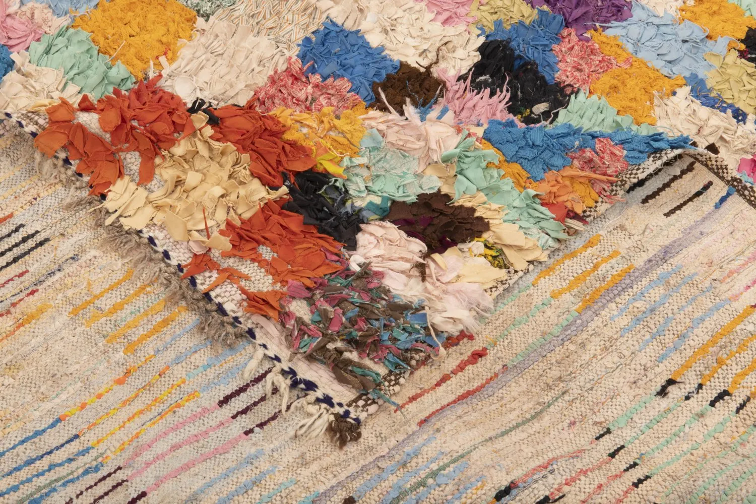 Tappeto Berberi Dal Marocco Boucherouite 235 x 160 cm