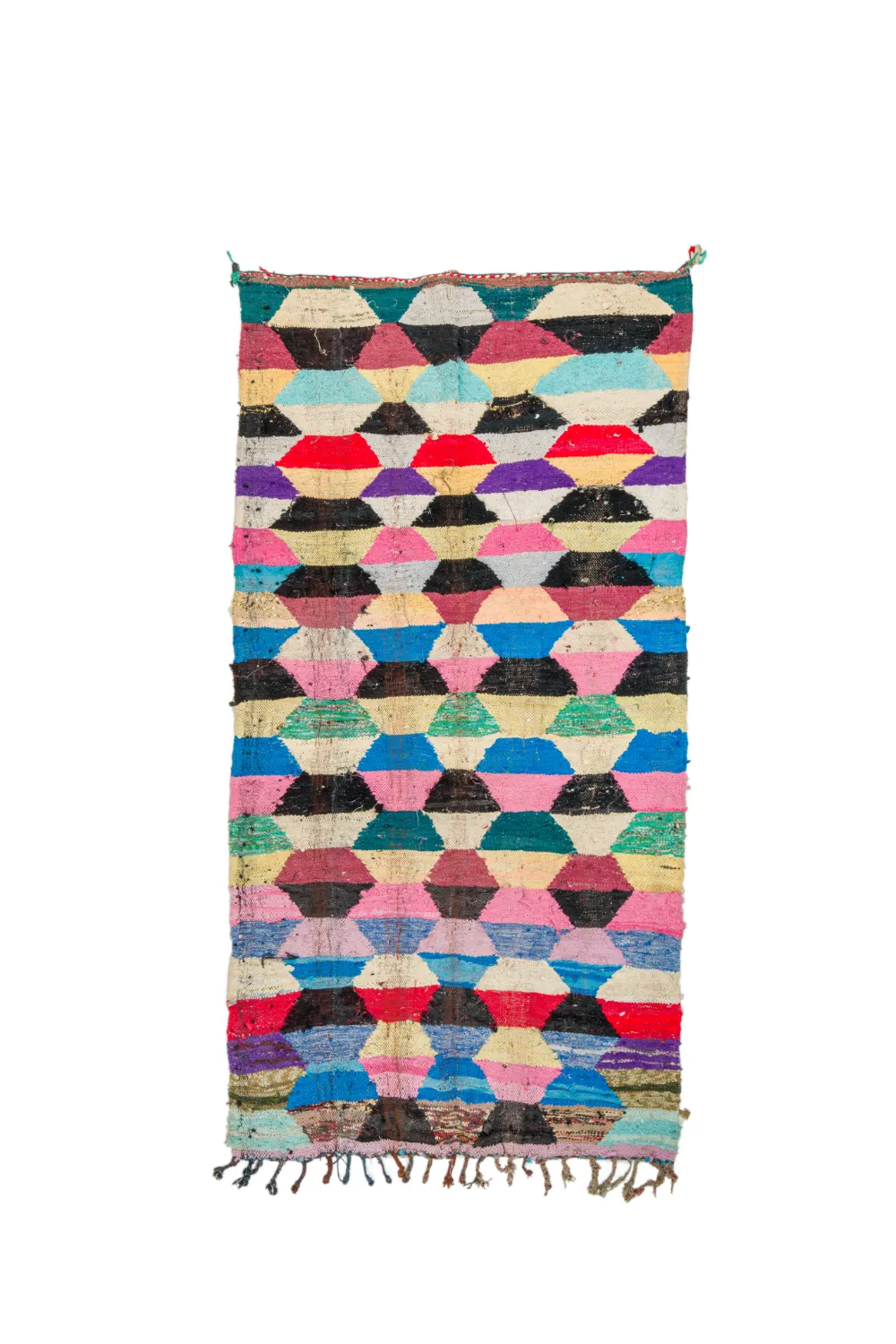 Tappeto Berberi Dal Marocco Boucherouite 145 x 275 cm