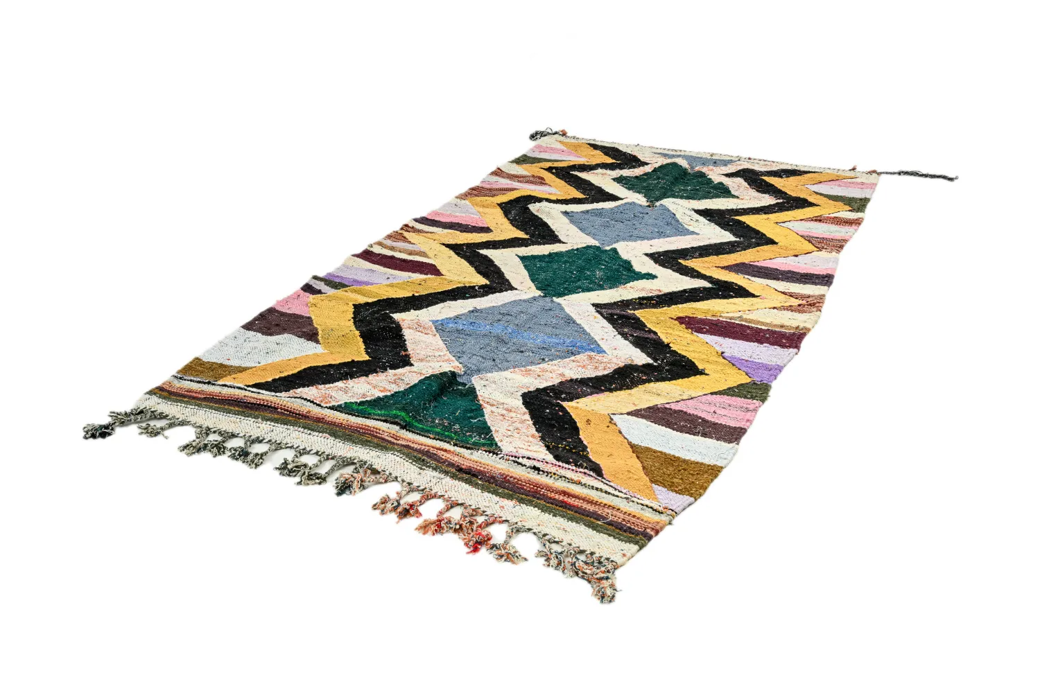 Tappeto Berberi Dal Marocco Boucherouite 135 x 260 cm