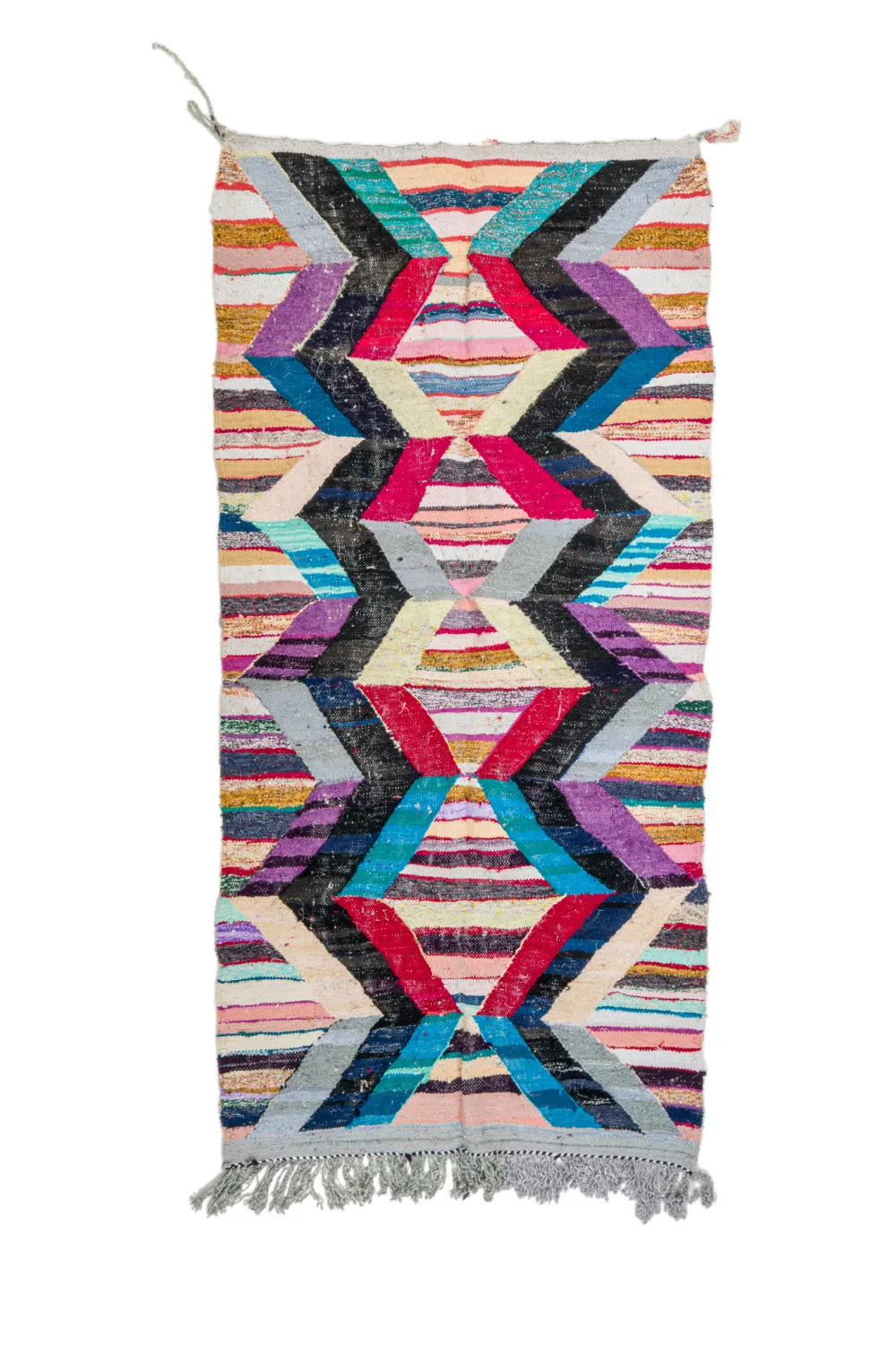 Tappeto Berberi Dal Marocco Boucherouite 140 x 290 cm