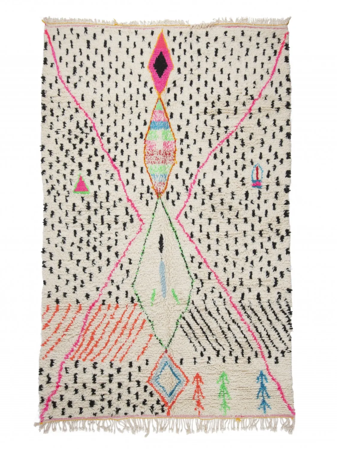 Tappeto Kilim In Stile Berbero Del Marocco Azilal 290 x 190 cm