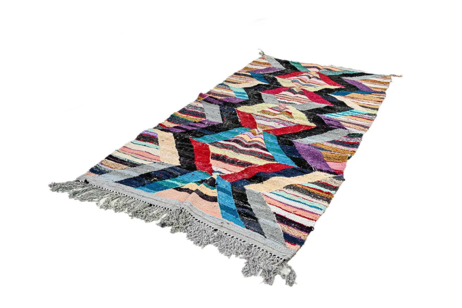 Tappeto Berberi Dal Marocco Boucherouite 140 x 290 cm