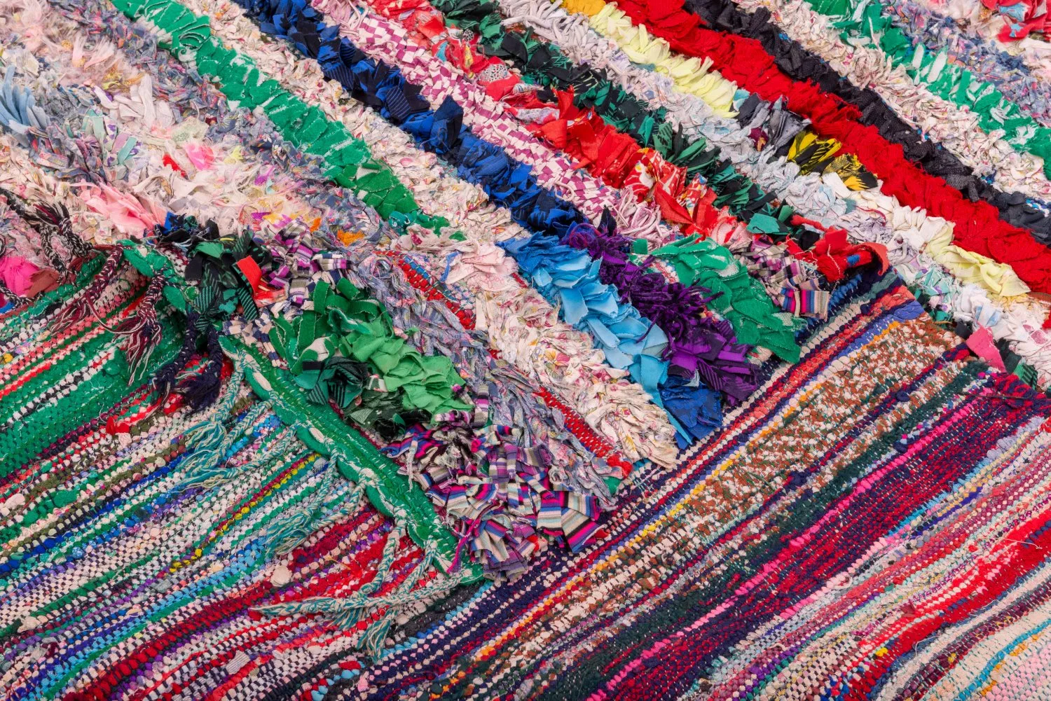 Tappeto Berberi Dal Marocco Boucherouite 210 x 145 cm