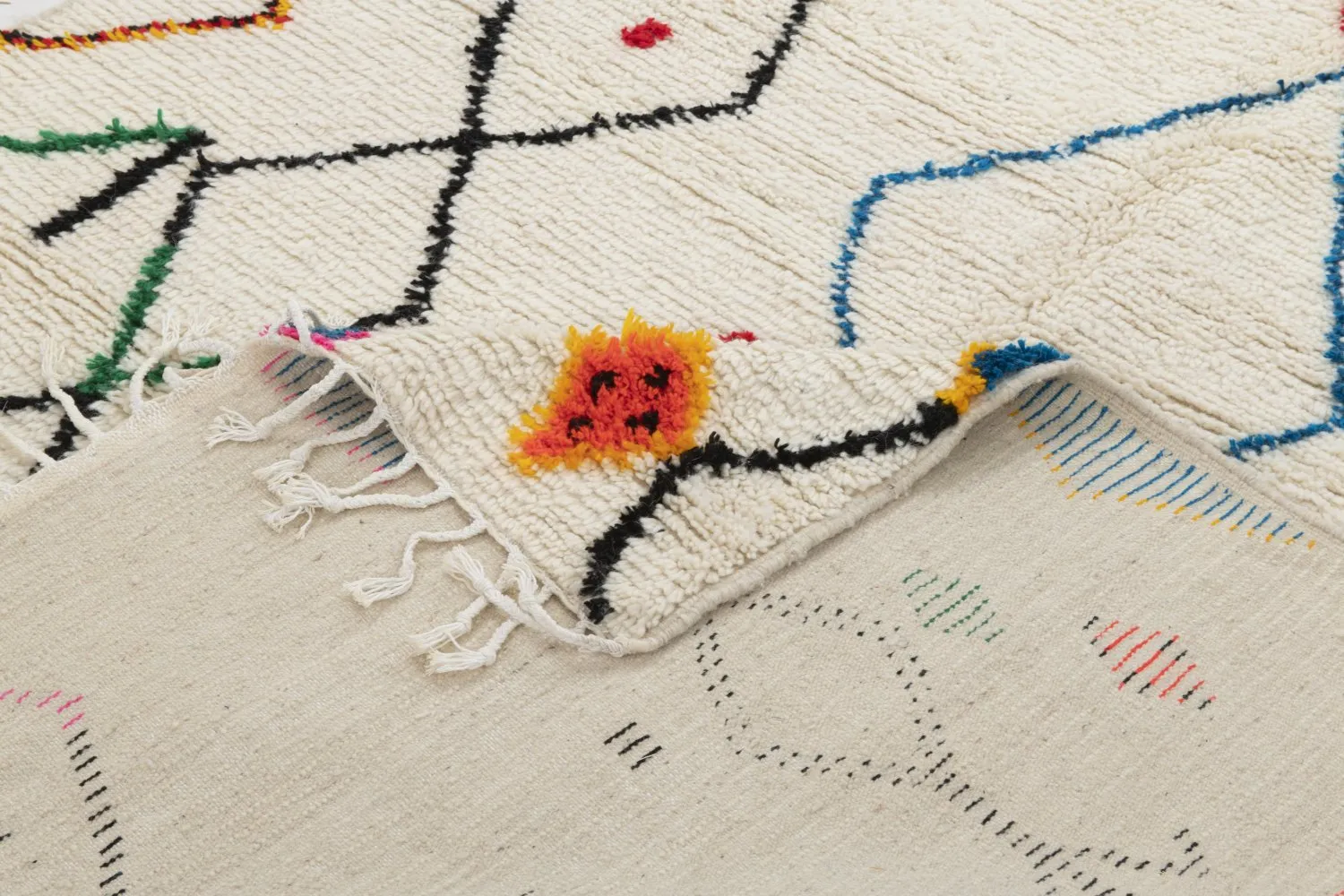 Tappeto Kilim In Stile Berbero Del Marocco Azilal 290 x 190 cm