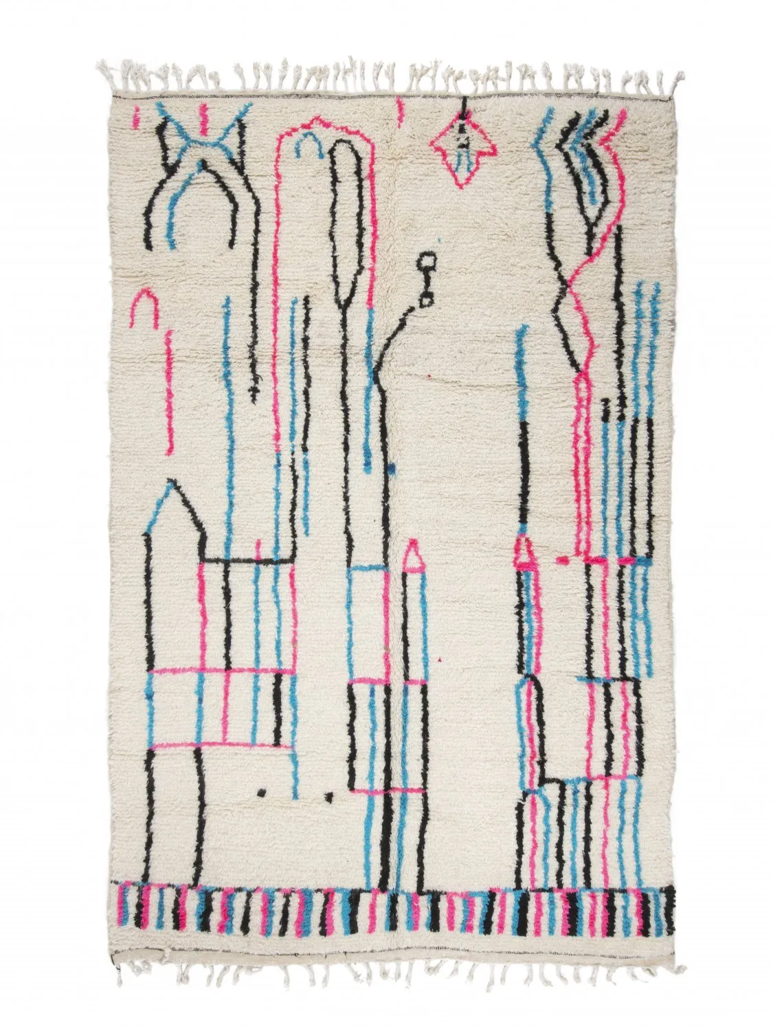 Tappeto Kilim In Stile Berbero Del Marocco Azilal 310 x 200 cm