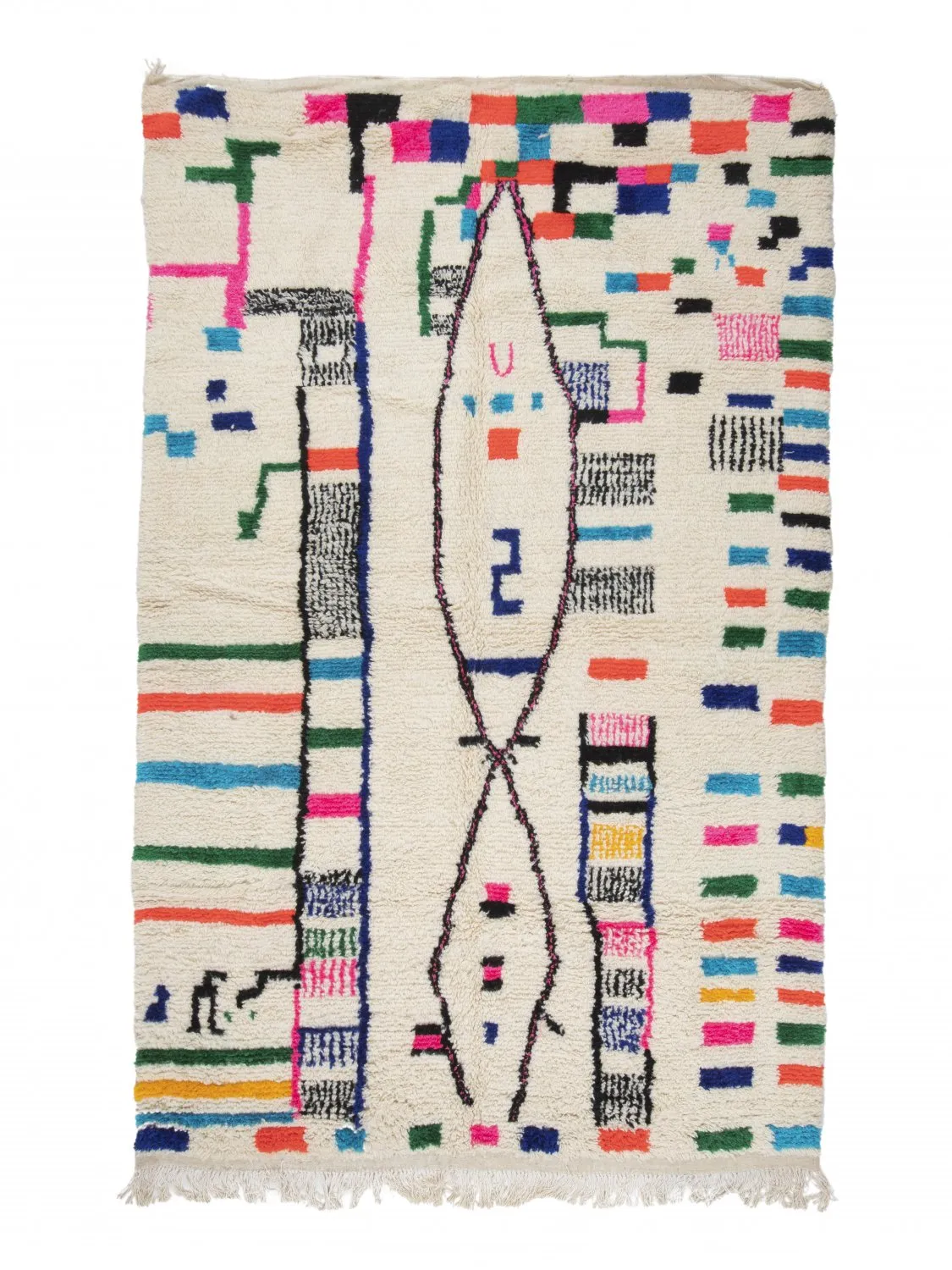 Tappeto Kilim In Stile Berbero Del Marocco Azilal 320 x 200 cm