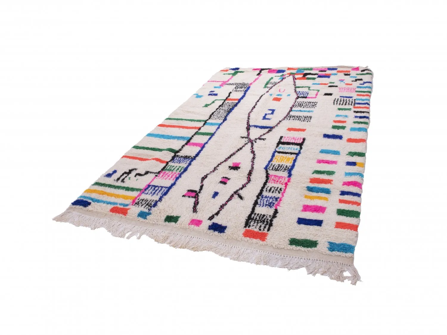 Tappeto Kilim In Stile Berbero Del Marocco Azilal 320 x 200 cm