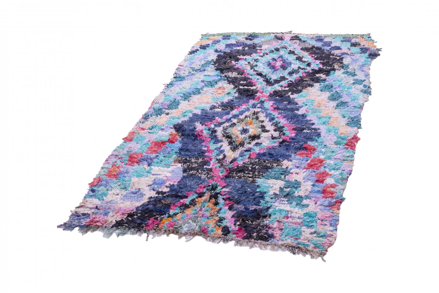 Tappeto Berberi Dal Marocco Boucherouite 235 x 115 cm