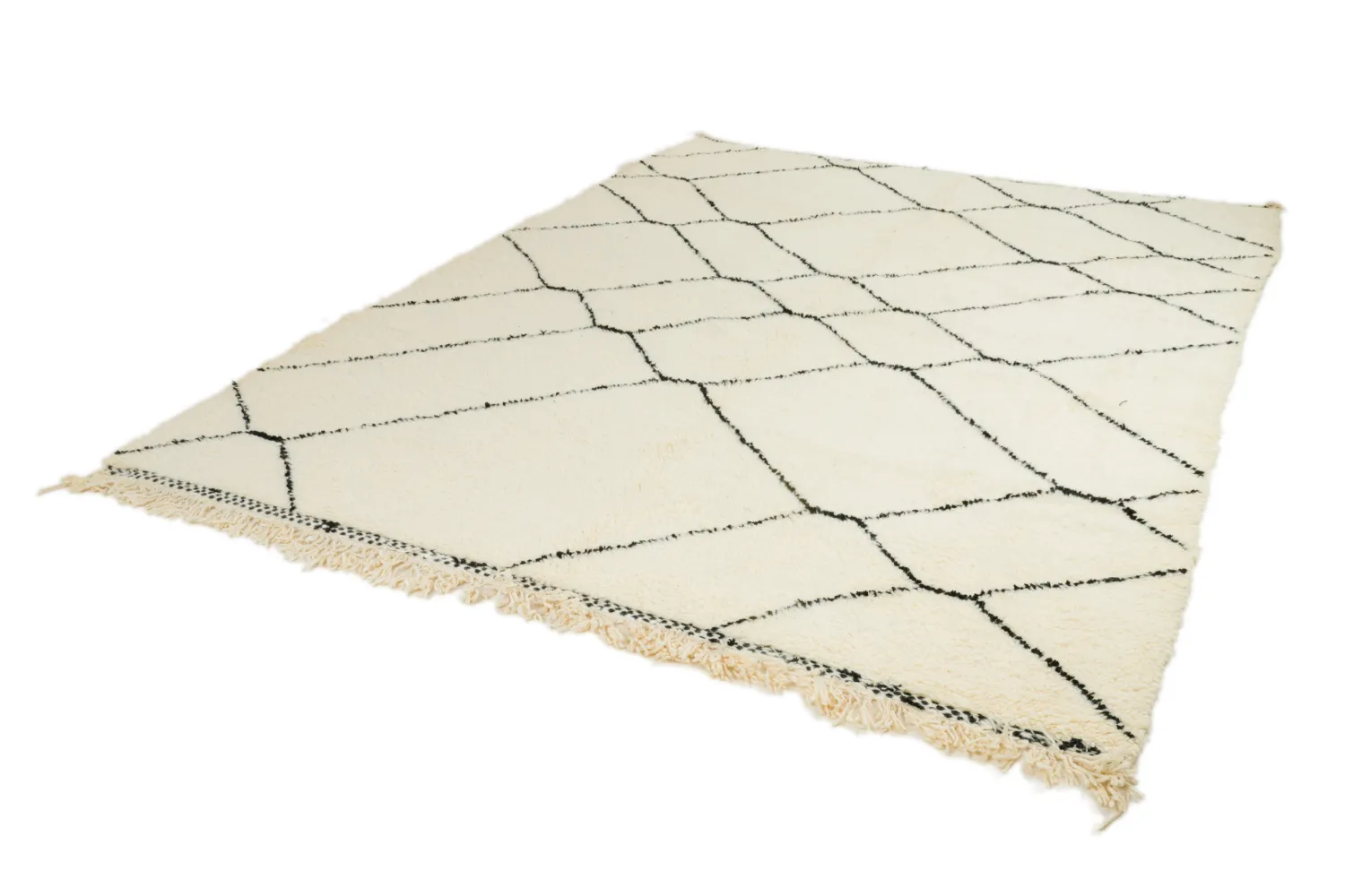 Tappeto Kilim In Stile Berbero Del Marocco Beni Ourain 210 x 285 cm