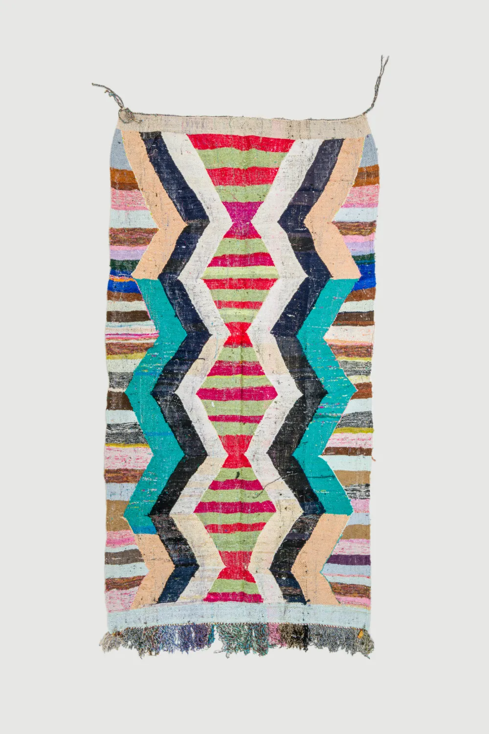 Tappeto Berberi Dal Marocco Boucherouite 140 x 265 cm