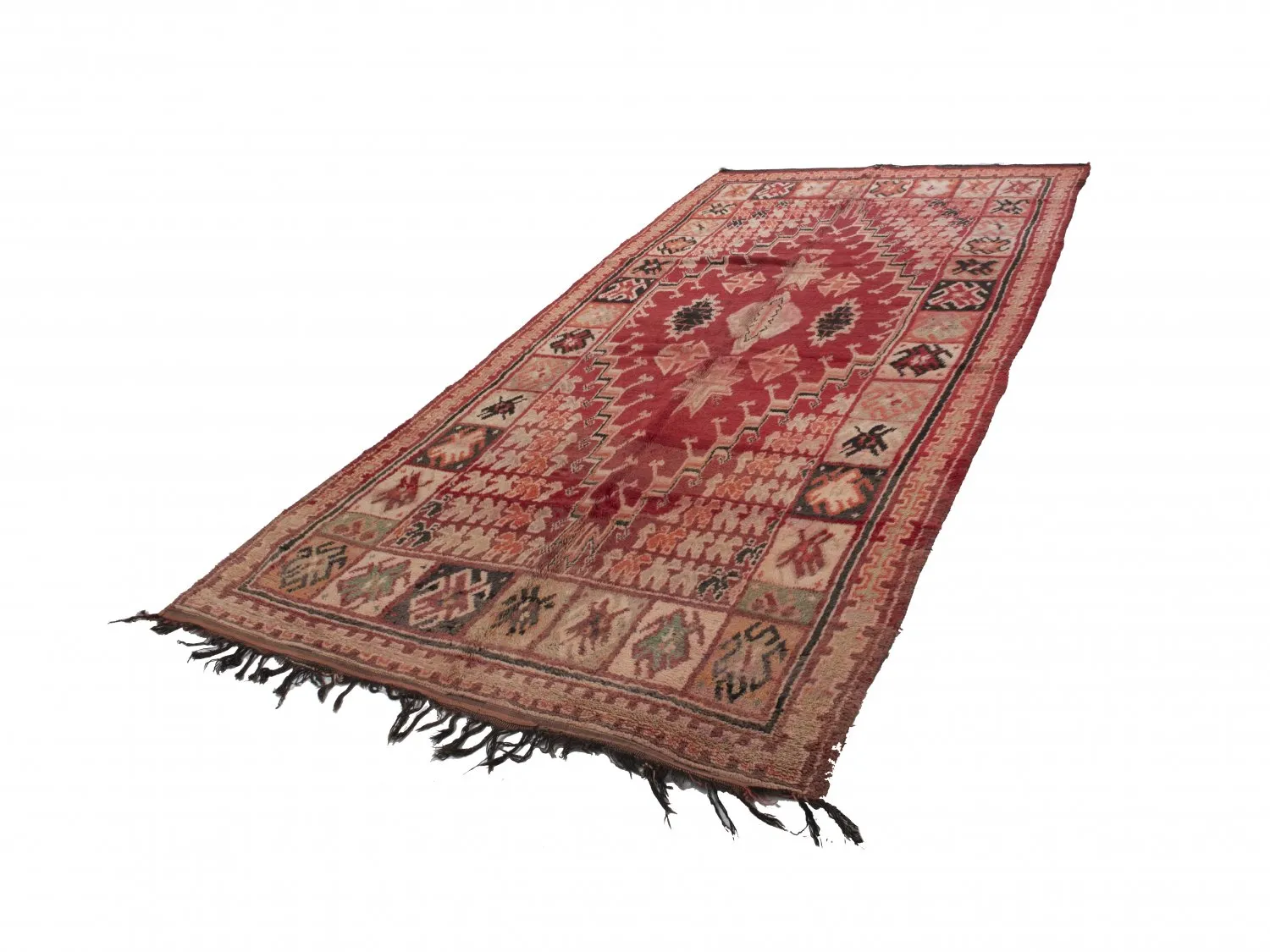 Tappeto Kilim In Stile Berbero Del Marocco Azilal Special Edition 380 x 180 cm