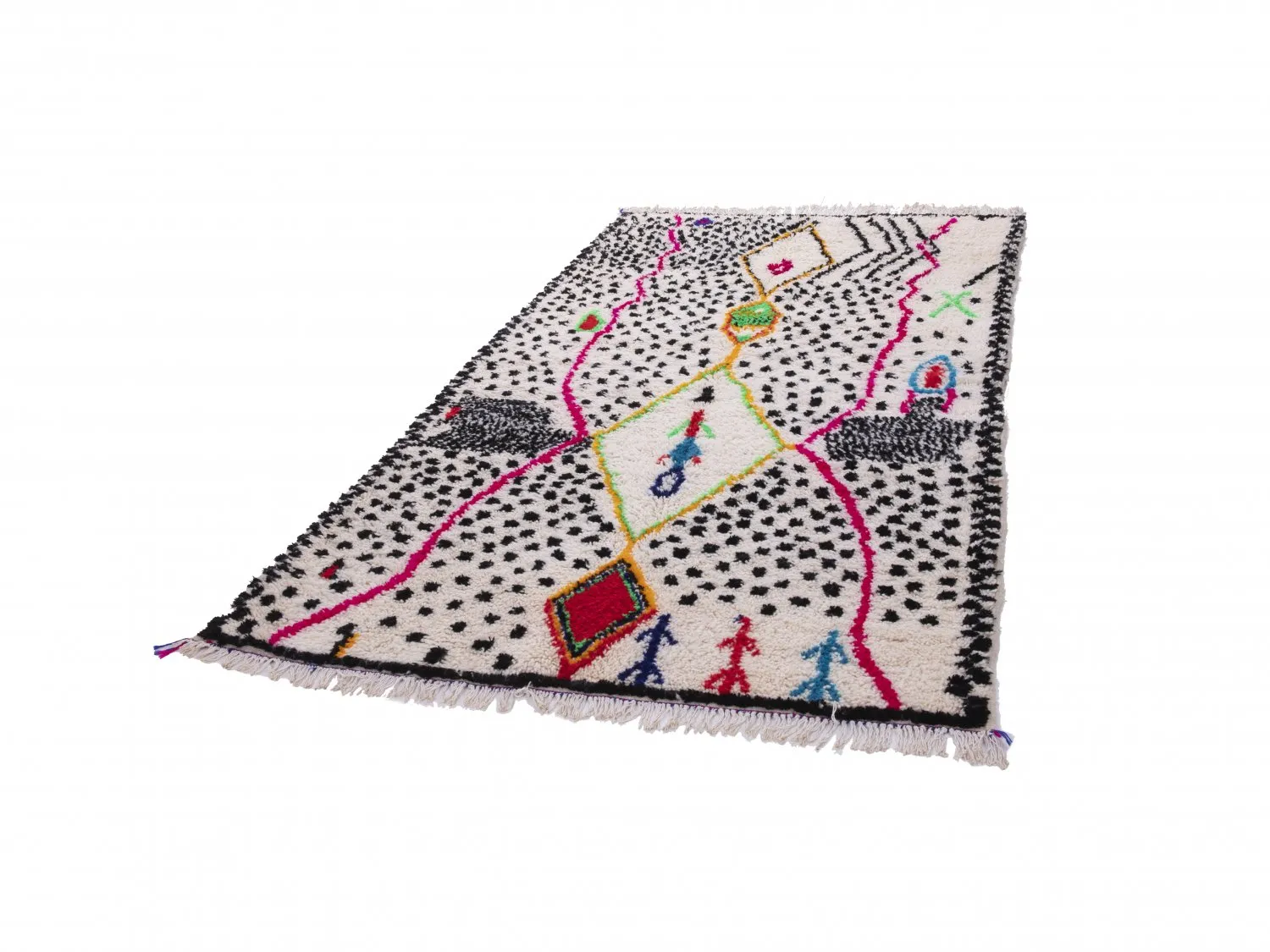 Tappeto Kilim In Stile Berbero Del Marocco Azilal 250 x 140 cm