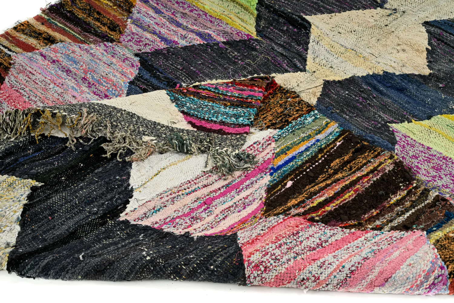 Tappeto Berberi Dal Marocco Boucherouite 155 x 285 cm