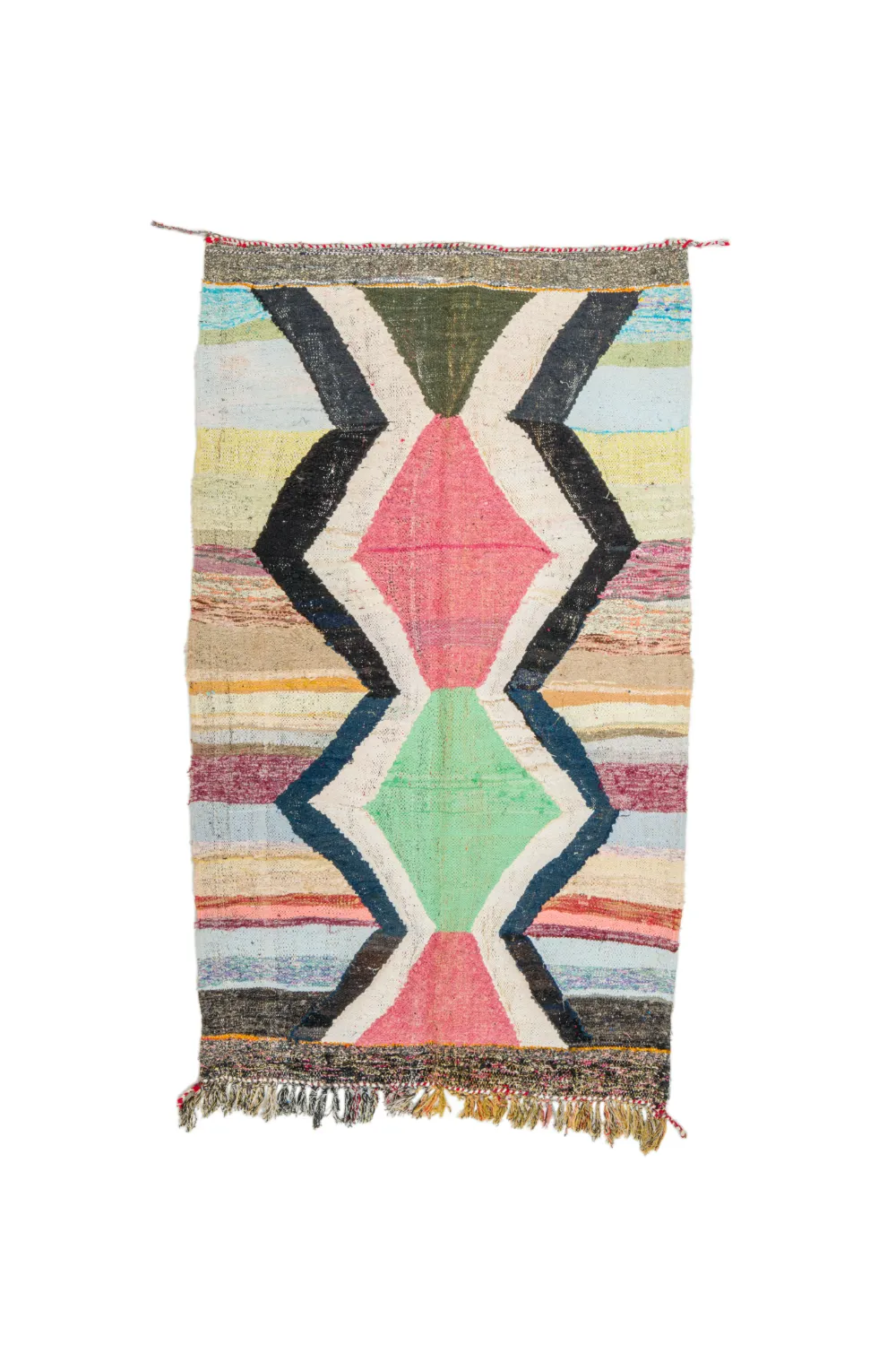 Tappeto Berberi Dal Marocco Boucherouite 135 x 215 cm