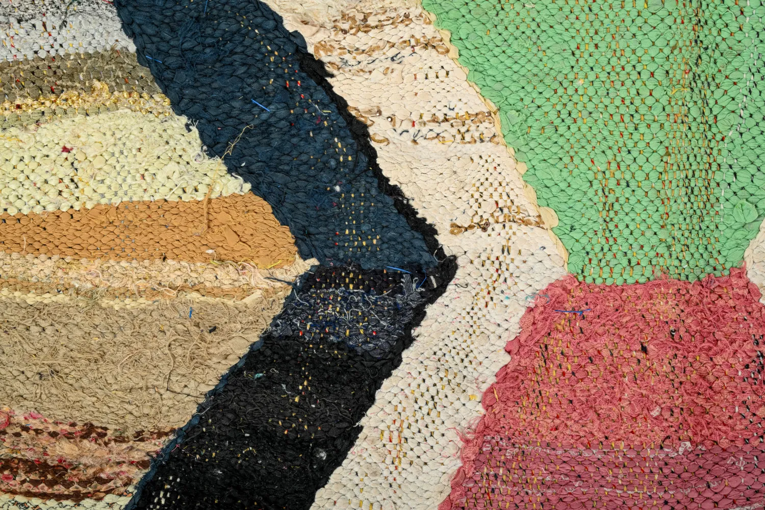 Tappeto Berberi Dal Marocco Boucherouite 135 x 215 cm