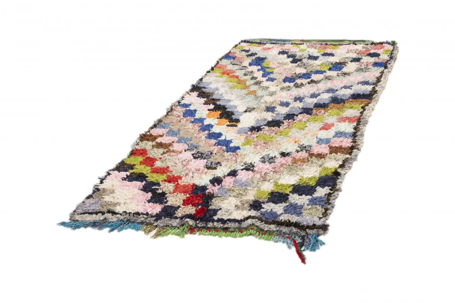 Tappeto Berberi Dal Marocco Boucherouite 210 x 115 cm