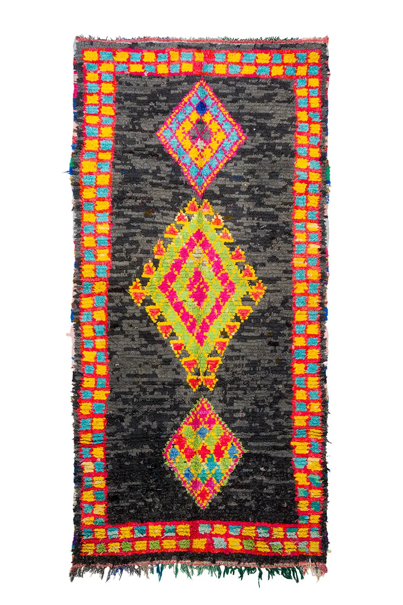 Tappeto Berberi Dal Marocco Boucherouite 135 x 290 cm