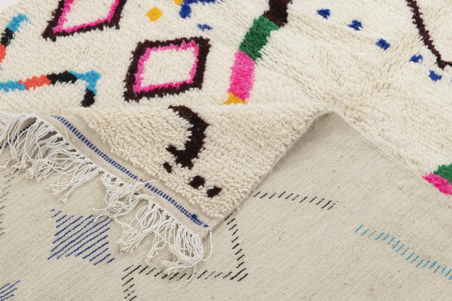 Tappeto Kilim In Stile Berbero Del Marocco Azilal 250 x 140 cm