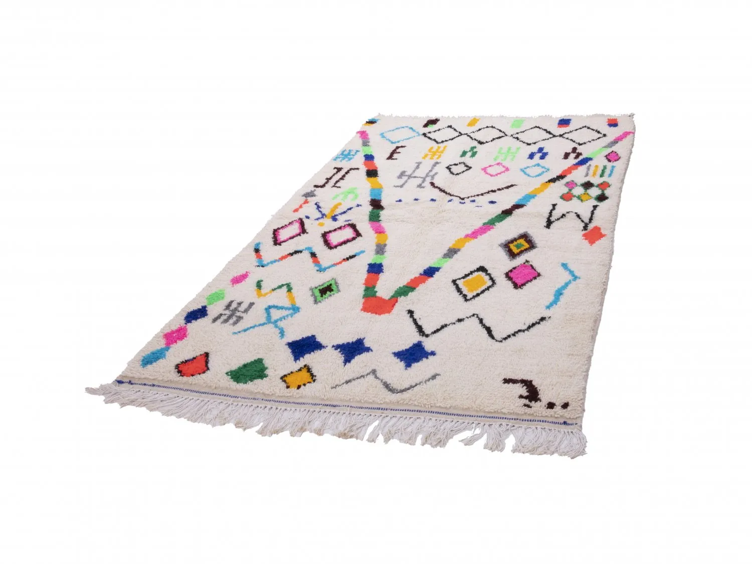 Tappeto Kilim In Stile Berbero Del Marocco Azilal 250 x 140 cm