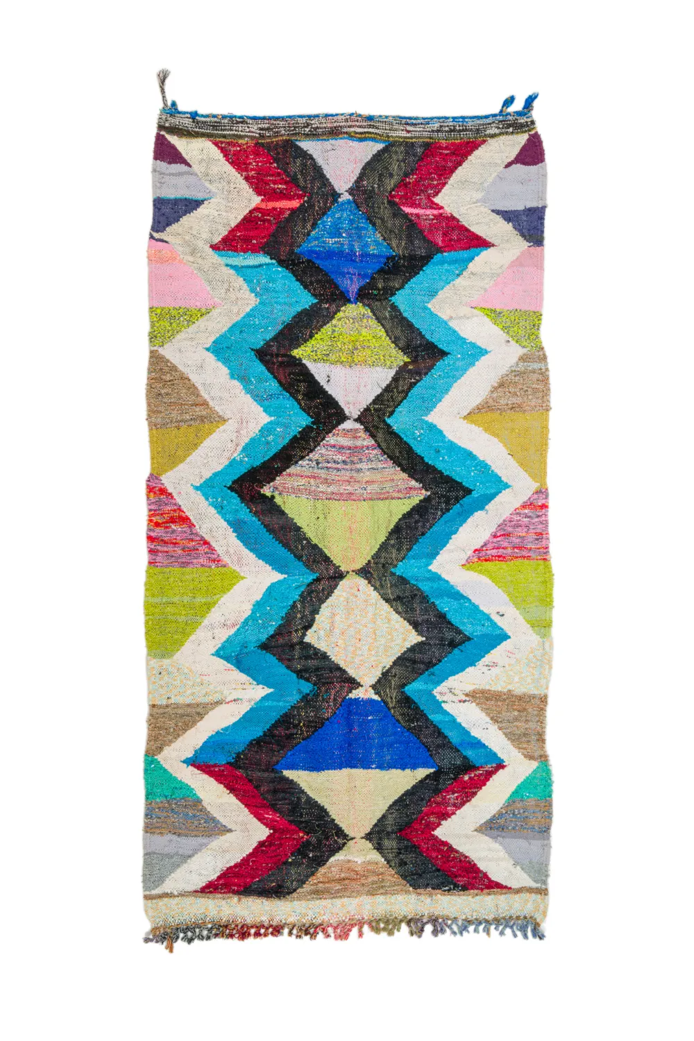Tappeto Berberi Dal Marocco Boucherouite 125 x 250 cm