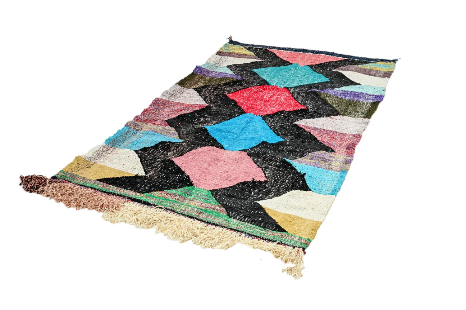Tappeto Berberi Dal Marocco Boucherouite 120 x 230 cm