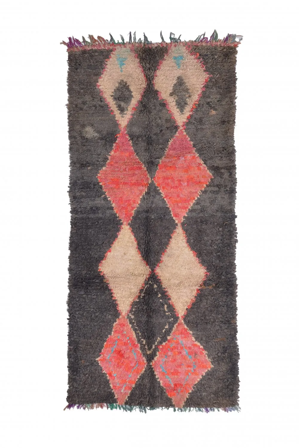 Tappeto Berberi Dal Marocco Boucherouite 245 x 105 cm