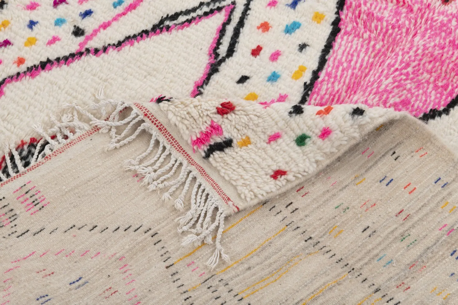 Tappeto Kilim In Stile Berbero Del Marocco Azilal 260 x 150 cm
