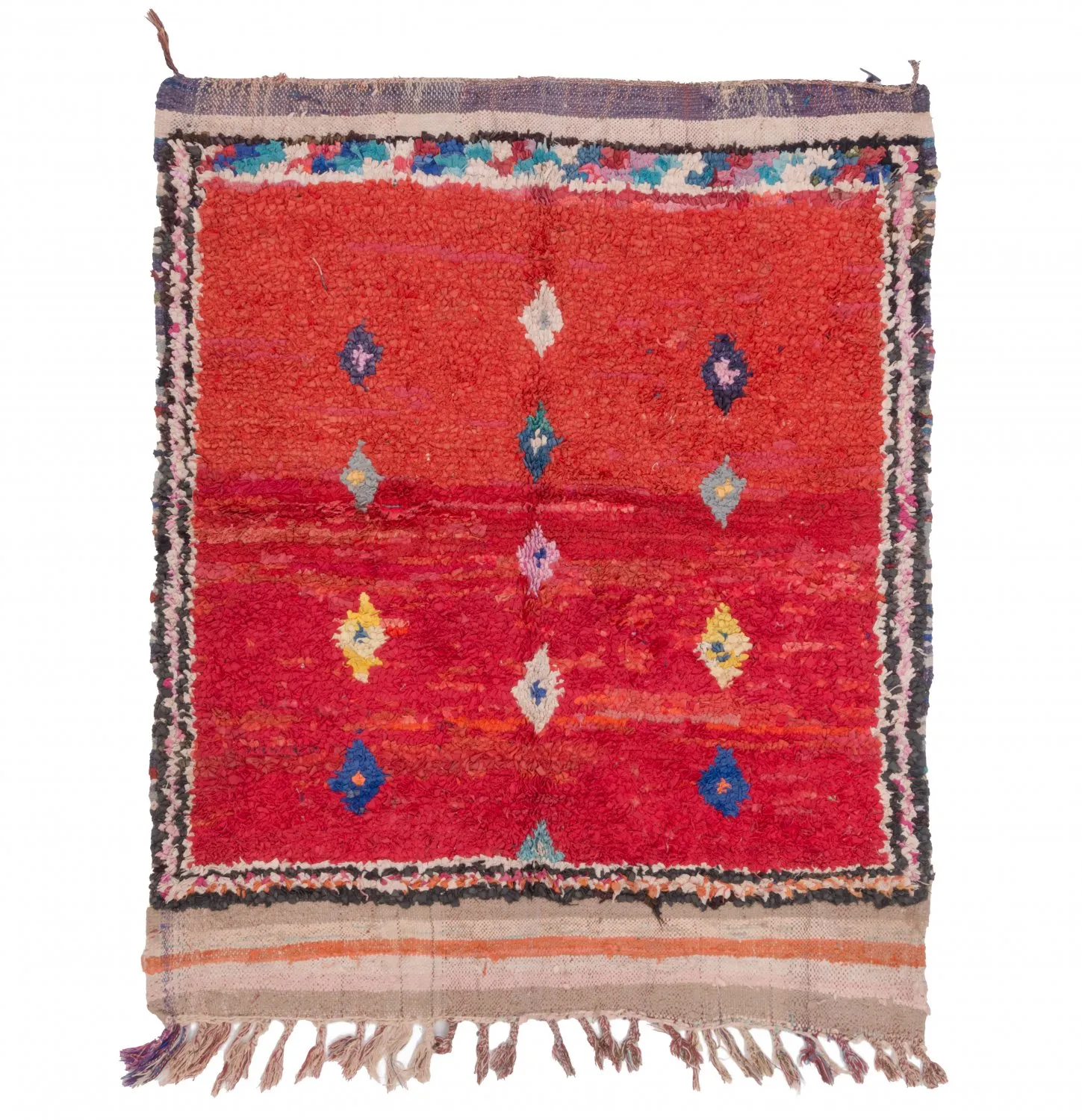 Tappeto Berberi Dal Marocco Boucherouite 170 x 135 cm