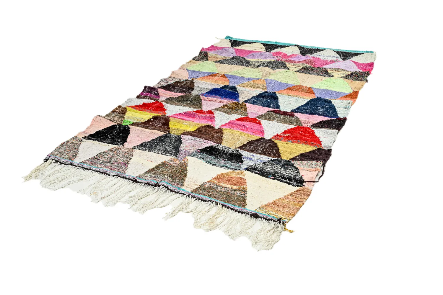 Tappeto Berberi Dal Marocco Boucherouite 145 x 270 cm