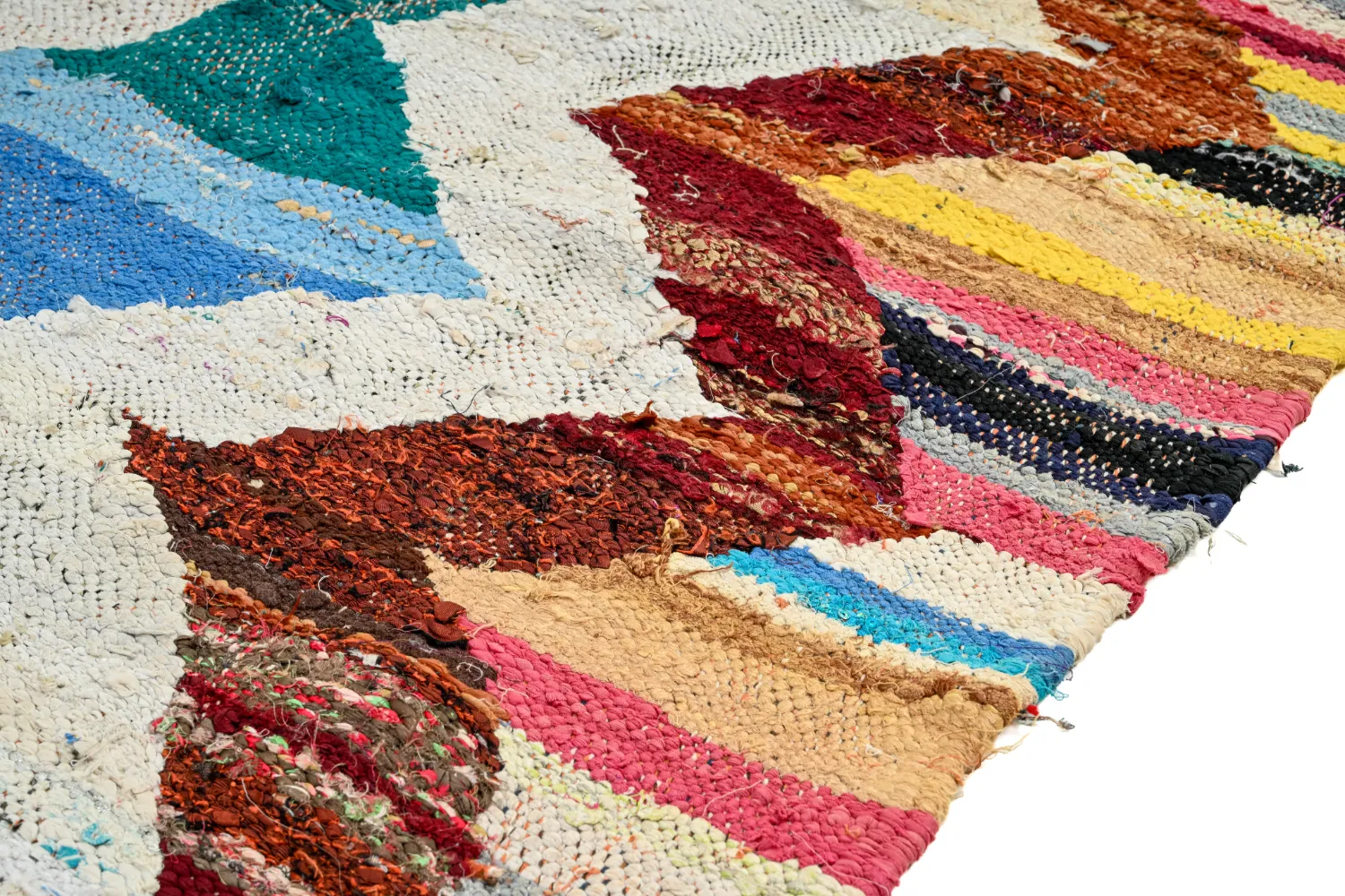 Tappeto Berberi Dal Marocco Boucherouite 125 x 225 cm