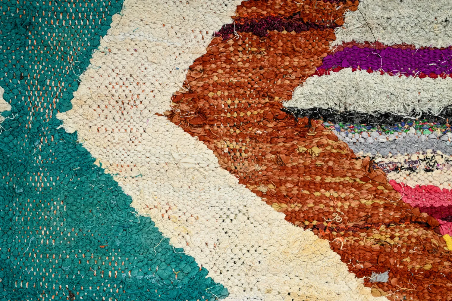 Tappeto Berberi Dal Marocco Boucherouite 125 x 225 cm