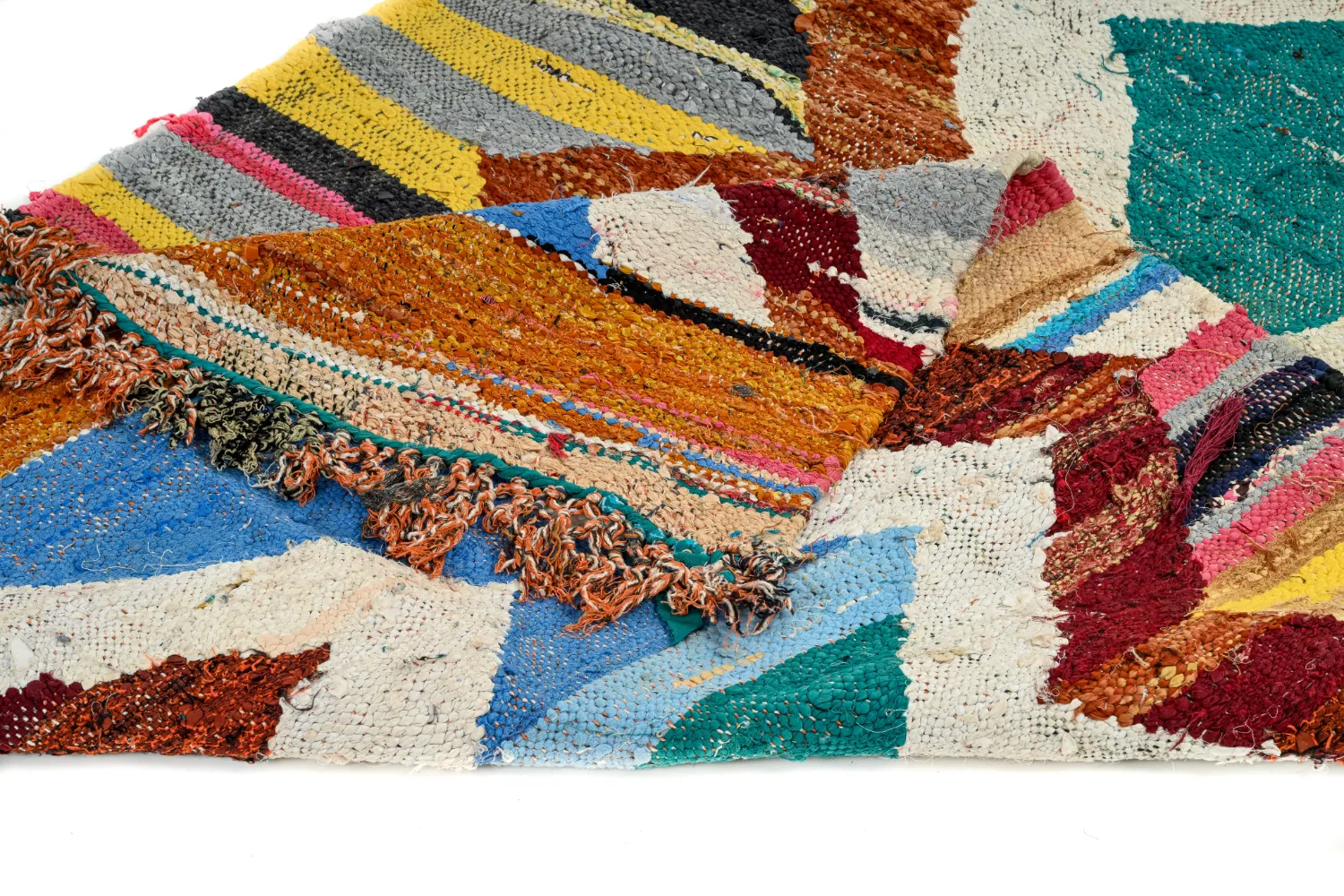 Tappeto Berberi Dal Marocco Boucherouite 125 x 225 cm
