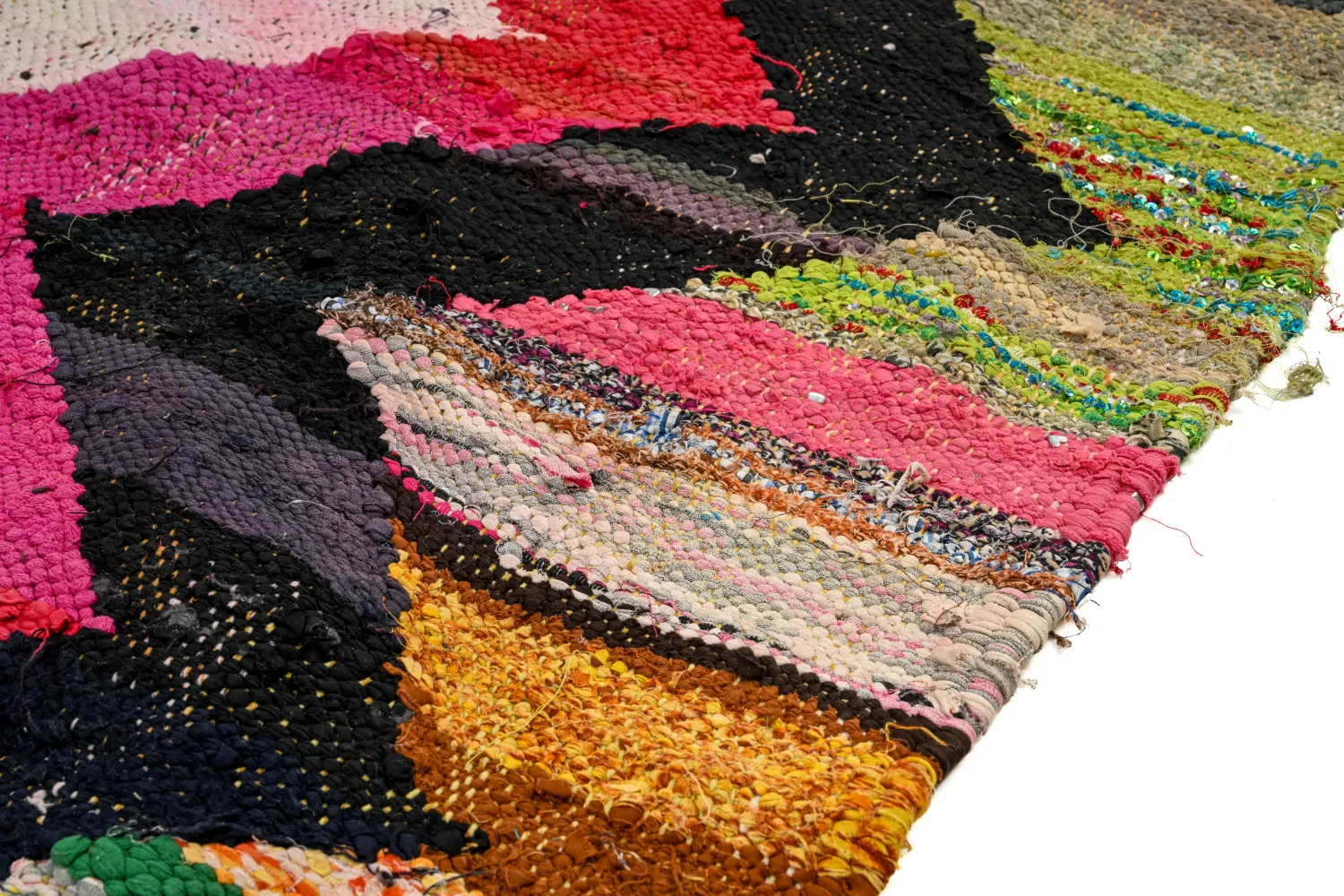 Tappeto Berberi Dal Marocco Boucherouite 135 x 305 cm