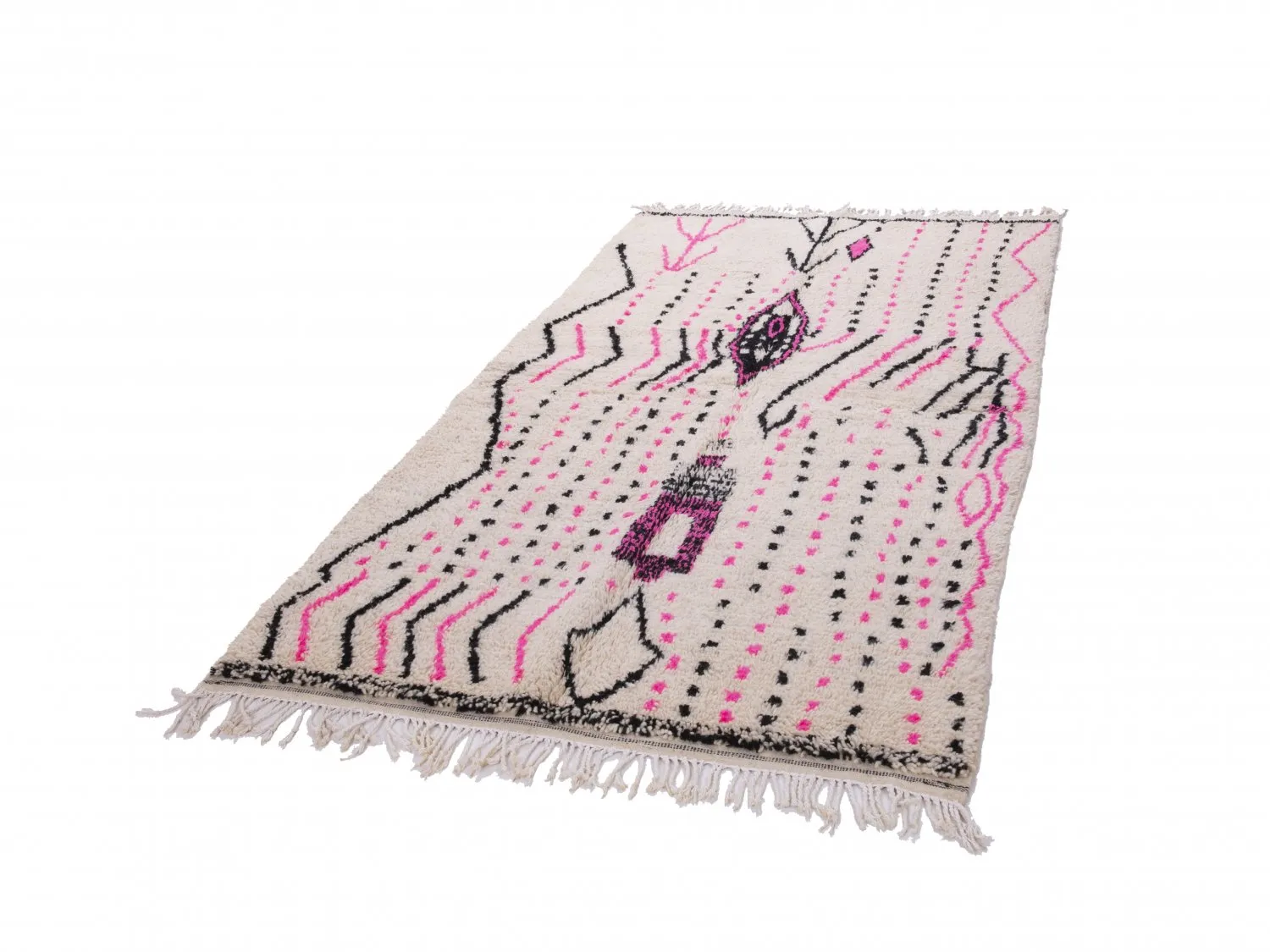 Tappeto Kilim In Stile Berbero Del Marocco Azilal 260 x 140 cm