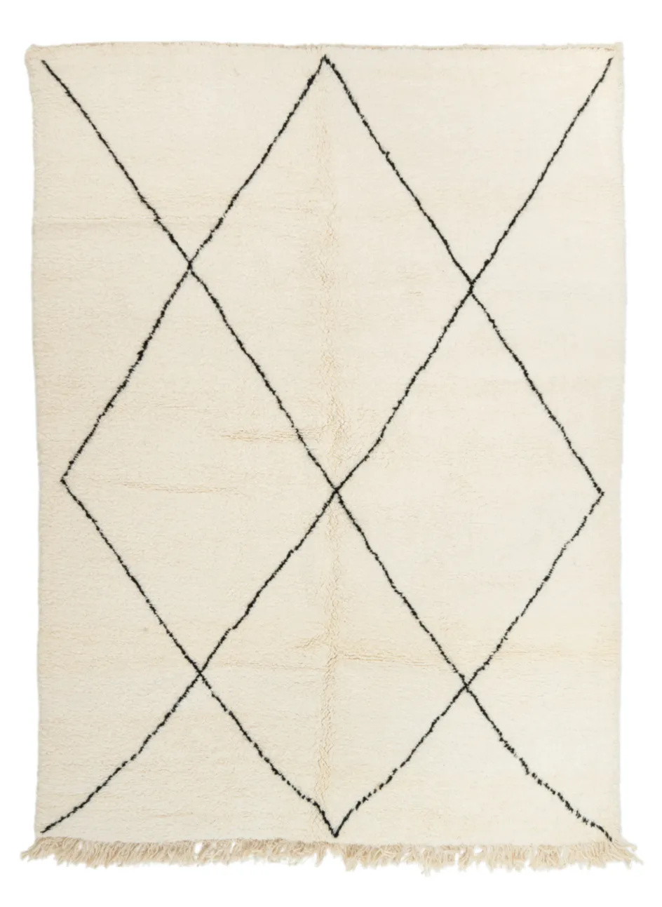 Tappeto Kilim In Stile Berbero Del Marocco Beni Ourain 215 x 300 cm