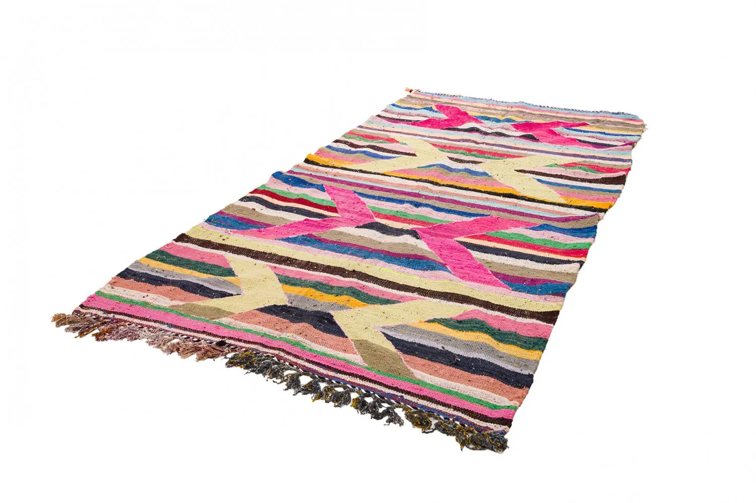 Tappeto Berberi Dal Marocco Boucherouite 135 x 260 cm