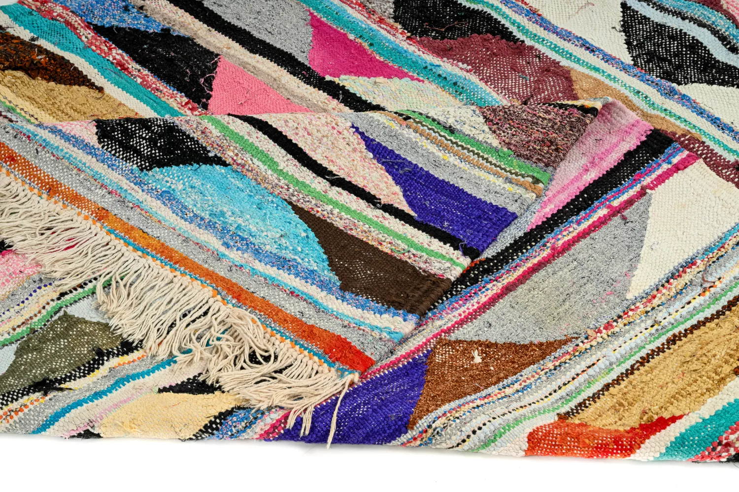 Tappeto Berberi Dal Marocco Boucherouite 145 x 250 cm